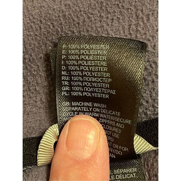 The North Face Womens Small Drawstring Full Zip Fleece Hoodie Jacket Purple (173 - Picture 8 of 8